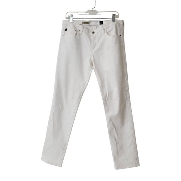 Adriano Goldschmied White Jeans The Stevie Slim Straight - Picture 1 of 5